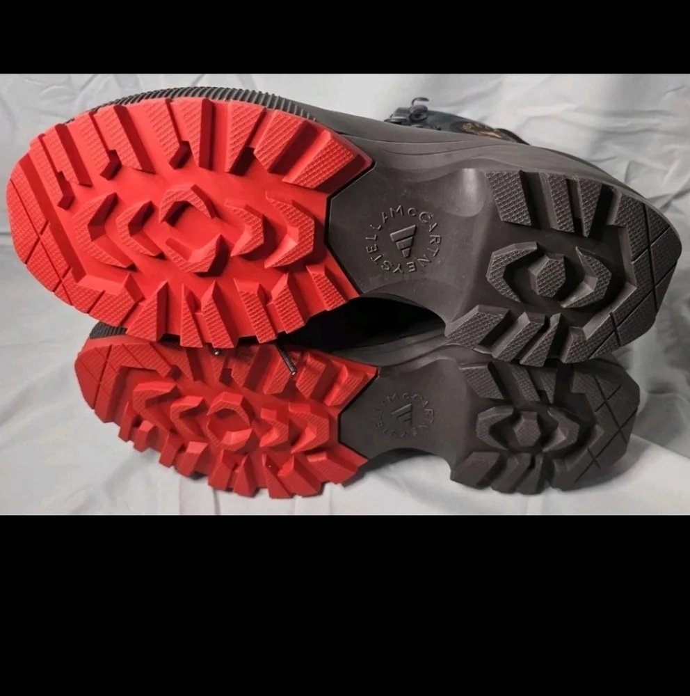 Adidas by Stella McCartney Navy Black and Red Platform Athletic Boots
